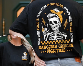Sarcoma Cancer Awareness Shirt: Yellow Ribbon Warrior Tee