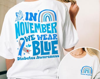 Diabetes Awareness Shirt: Blue Ribbon T1D Warrior Tee, Diabetes Support Shirt, Blue Ribbon, T1D Mom, T1D Warrior, Diabetes Type 2 shirt