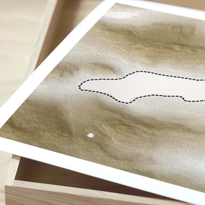 Acadia Jordan Pond Map Poster, National Park Wall Art, Topographic ...