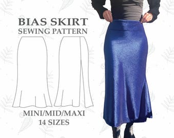 Bias Skirt | PDF Sewing Pattern | Instant Download