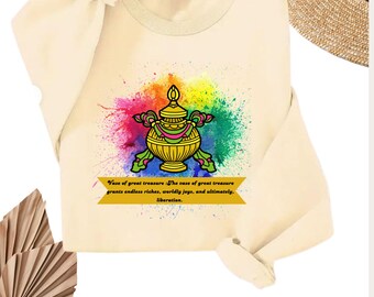 Auspicious Vessel Sign Sweatshirt | Buddhist Symbol of Prosperity Sweatshirt
