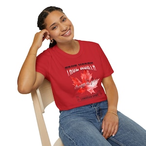 Canadian Proud Unisex Tee, True North Strong and Free T-Shirt, Canada Day Gift Shirt, Maple Leaf Top, Patriotic Clothing