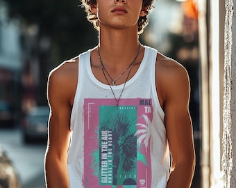 Festival Tank Top | Front Print | Cotton | House Music | White | Music Festival | Graphic Tee | Concert Outfit | Streetwear | DJ | Summer