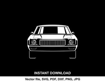 1971 Monte Carlo Car Silhouette: SVG PNG Cricut Sticker (Digital Download)