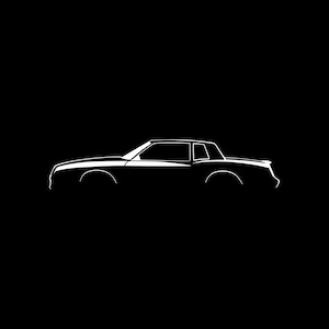1988 モンテカルロ カー シルエット SVG PNG カット、印刷、クリカット、ステッカー用