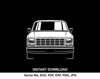 F150 1982 Car Silhouette: SVG PNG Cricut Cut File (Digital Download)