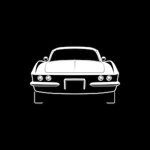 Corvette C1 Car Silhouette SVG PNG for cutting, print, Cricut, sticker
