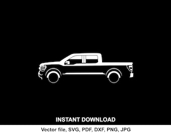 F150 SVG, Silhouette, Car Vector, File for Cricut & Laser Cutting