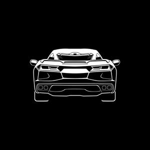 Corvette C8 Nismo Car Silhouette SVG PNG for cutting, print, Cricut, sticker
