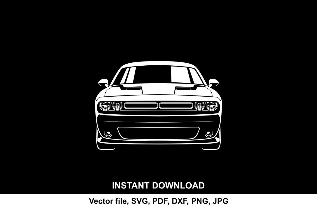 Challenger Script Svg Challenger 2017 Car Silhouette: SVG PNG Cricut Sticker (digital ...