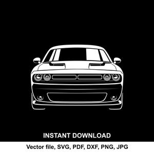 Challenger 2017 Car Silhouette: SVG PNG Cricut Sticker (Digital Download)