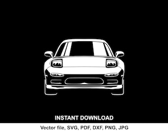 マツダ RX-7 FD3S 2000 車 SVG/EPS ベクター ファイル アウトライン