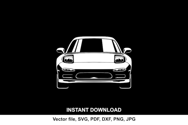 RX7 Car Silhouette SVG: Cricut, Laser Cut, Print (digital Download ...