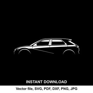 Archivo vectorial SVG de silueta de coche Ioniq 5 para Cricut, Cameo, corte e impresión (descarga digital)