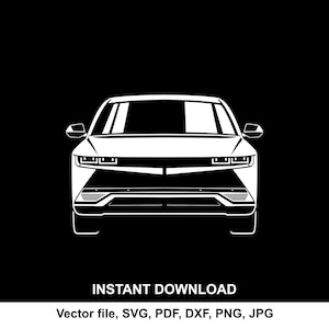 Ioniq 5 Car Silhouette: SVG PNG, Cricut, Sticker (Digital Download)