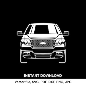 2004 F150 Car Silhouette: SVG PNG Clipart for Cricut (Digital Download