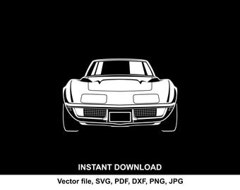 X線アート　コルベット　C3 透視図 旧車 X線アート コルベット C3 透視図 旧車