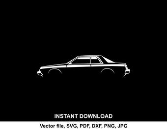1981 Charger Car Silhouette SVG PNG: Cricut Ready (Digital Download)