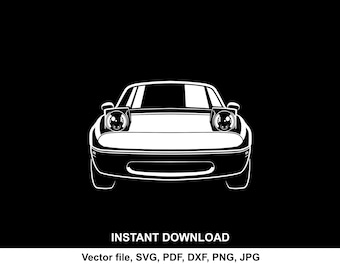 Miata Car Silhouette SVG: Cricut, Print, Sticker (Digital Download)