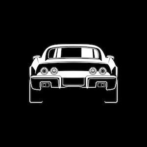Corvette C3 stingray Car Silhouette SVG PNG for cutting, print, Cricut, sticker