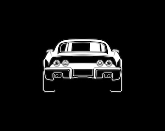 Corvette C3 stingray Car Silhouette SVG PNG for cutting, print, Cricut, sticker