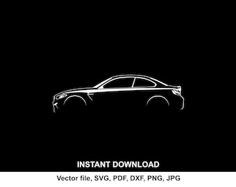 M2 Car Silhouette Vector file SVG for cricut, cameo, cutting, print (Digital Download)