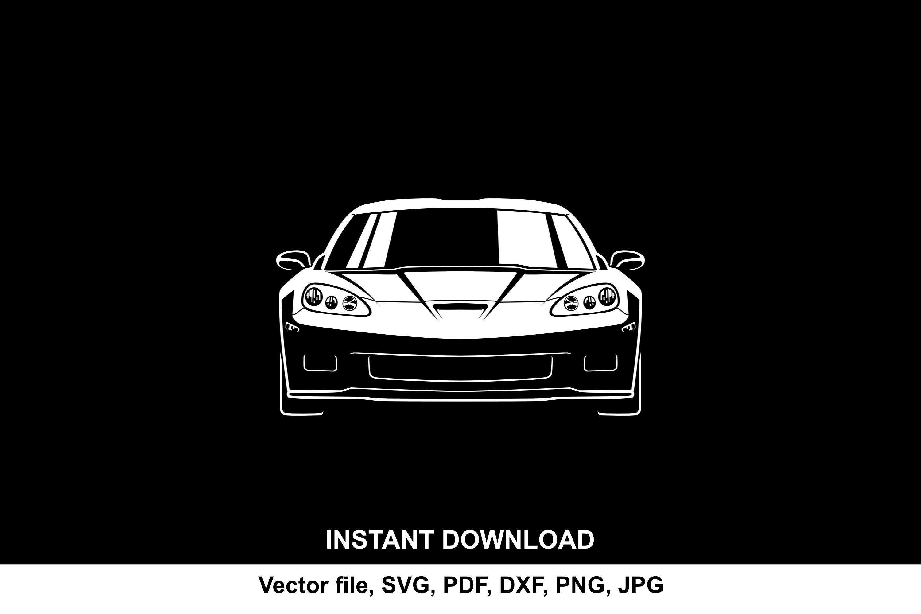 Corvette C6 Silhouette: SVG, PNG, Cricut Ready (digital Download