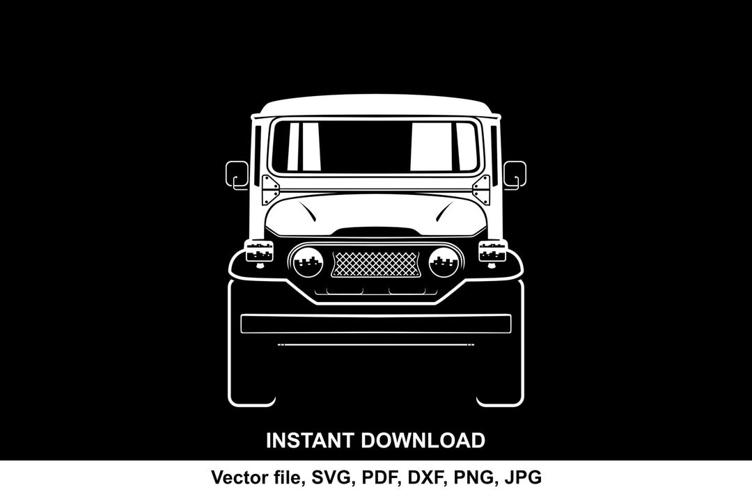 Land Cruiser FJ40 SVG, Silhouette, Car Vector, File for Cricut & Laser ...