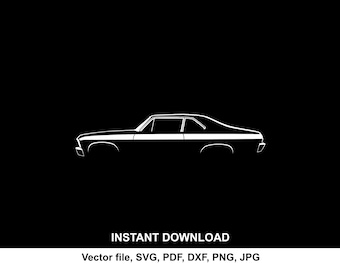 Impala Car Car Silhouette Vector file SVG for cricut, cameo, cutting, print (Digital Download)