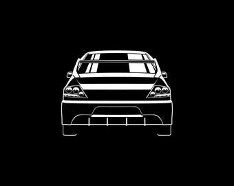 Lancer Evo VIII Car Silhouette SVG PNG for cutting, print, Cricut, sticker