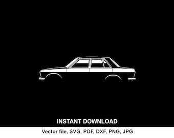 Datsun 510 Car Silhouette Vector file SVG for cricut, cameo, cutting, print (Digital Download)