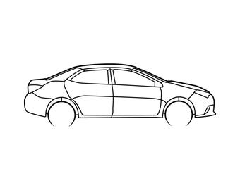 2014 corolla Car Silhouette SVG PNG for cutting, print, cricut, sticker