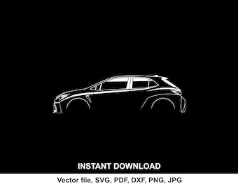 GR Corolla Car Silhouette Vector file SVG for cricut, cameo, cutting, print (Digital Download)