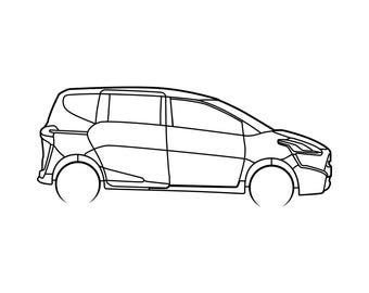 Sienta Car Silhouette SVG PNG for cutting, print, cricut, sticker