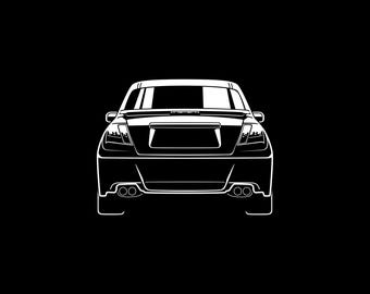 WRX 2012 Impreza Car Silhouette SVG PNG for cutting, print, Cricut, sticker