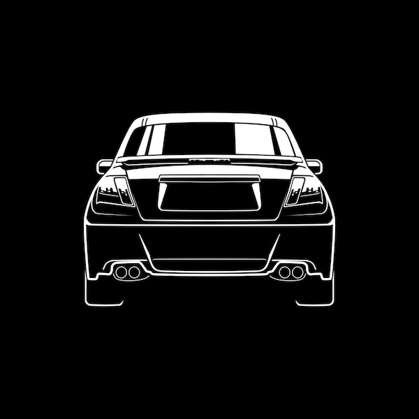 WRX 2012 Impreza Car Silhouette SVG PNG for cutting, print, Cricut, sticker