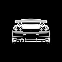 Nissan Skyline R32 Side View SVG DXF Digital Download Drawing Line Art ...