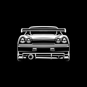 GTR R34 Skyline Car Silhouette SVG PNG for cutting, print, Cricut, sticker