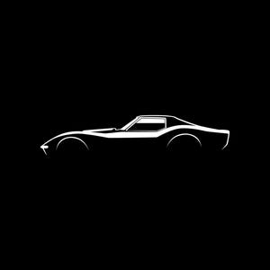 1969 Corvette Stingray Car Silhouette SVG PNG for cutting, print, cricut, sticker