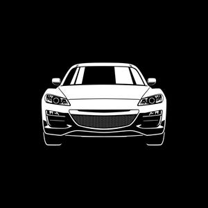 RX8 Car Silhouette SVG PNG for cutting, print, cricut, sticker