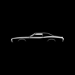Charger 1975 Car Silhouette SVG PNG for cutting, print, cricut, sticker