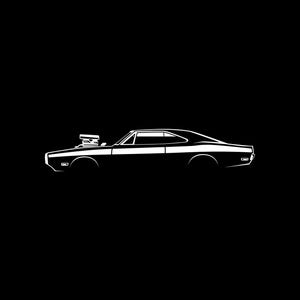 1970 charger Car Silhouette SVG PNG for cutting, print, cricut, sticker