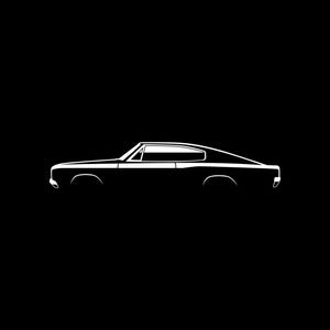 Charger 1966 Car Silhouette SVG PNG for cutting, print, cricut, sticker