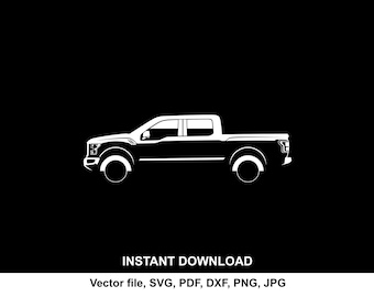 F150 Raptor 2018 SVG, Silhouette, Car Vector, File for Cricut & Laser Cutting