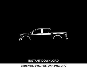 Raptor Car Silhouette Vector file SVG for cricut, cameo, cutting, print (Digital Download)
