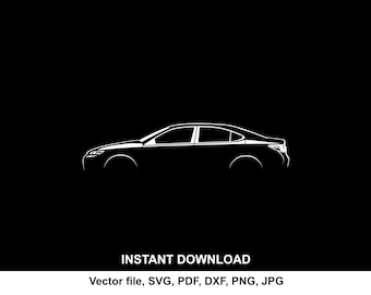 ES 2023 Car Silhouette Vector file SVG for cricut, cameo, cutting, print (Digital Download)