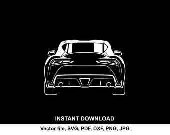 GR Supra MK5 Car Silhouette SVG PNG for cutting, print, Cricut, sticker