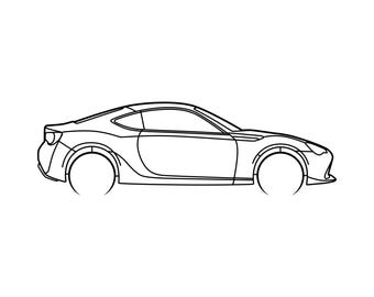 FT86 Car Silhouette SVG PNG for cutting, print, cricut, sticker