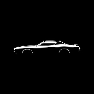 Charger 1971 Car Silhouette SVG PNG for cutting, print, cricut, sticker