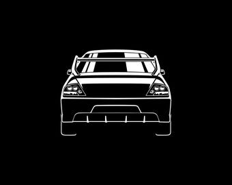 Lancer Evo IX Car Silhouette SVG PNG for cutting, print, Cricut, sticker